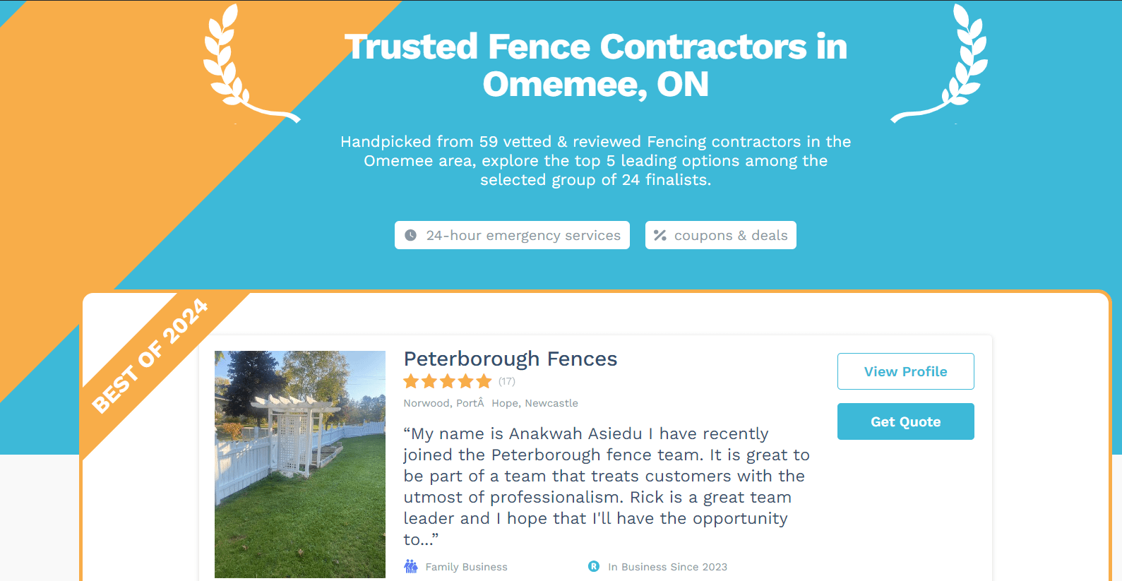 Best of Omemme Fence Contractors of 2024